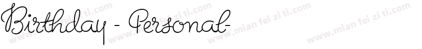 Birthday - Personal字体转换